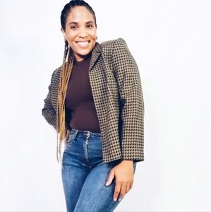 Houndstooth Silk Jacket